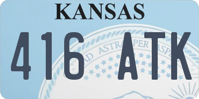 KS license plate 416ATK