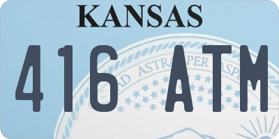 KS license plate 416ATM
