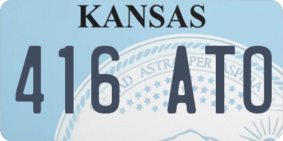 KS license plate 416ATO
