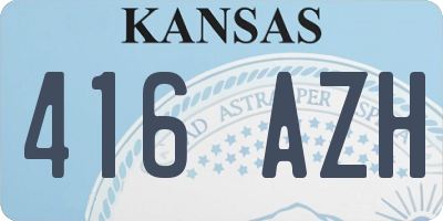 KS license plate 416AZH
