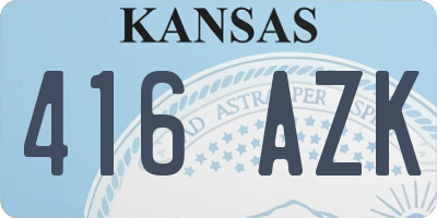 KS license plate 416AZK