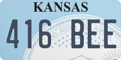 KS license plate 416BEE