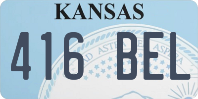 KS license plate 416BEL