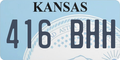 KS license plate 416BHH