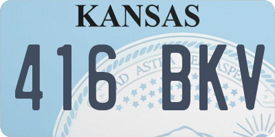 KS license plate 416BKV