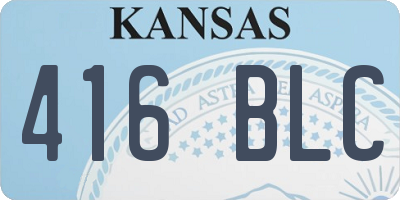 KS license plate 416BLC