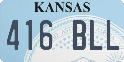 KS license plate 416BLL