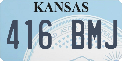 KS license plate 416BMJ
