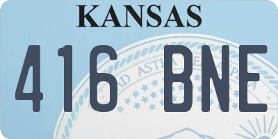 KS license plate 416BNE