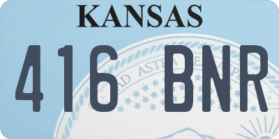 KS license plate 416BNR