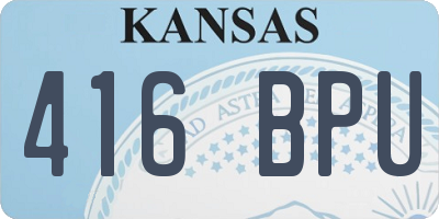 KS license plate 416BPU