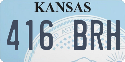 KS license plate 416BRH