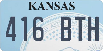 KS license plate 416BTH