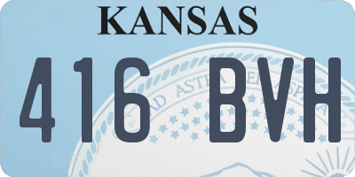 KS license plate 416BVH