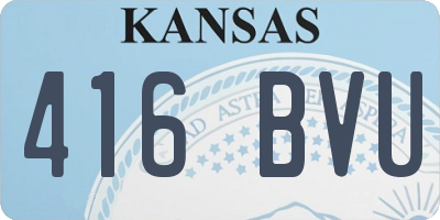 KS license plate 416BVU