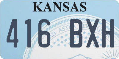 KS license plate 416BXH