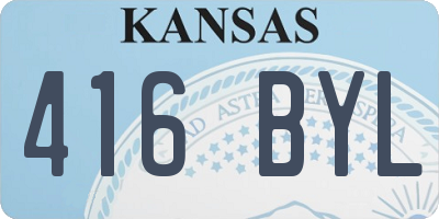 KS license plate 416BYL