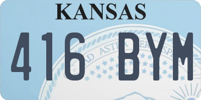 KS license plate 416BYM