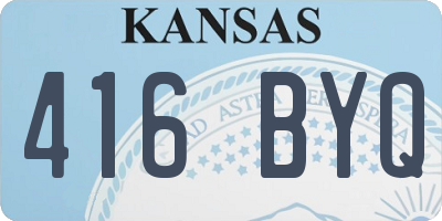 KS license plate 416BYQ