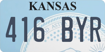 KS license plate 416BYR