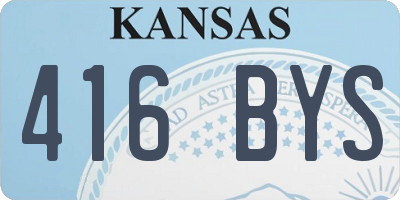 KS license plate 416BYS