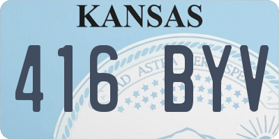 KS license plate 416BYV