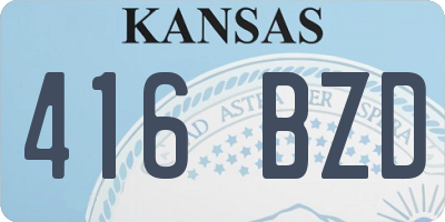 KS license plate 416BZD