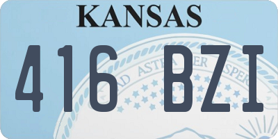 KS license plate 416BZI