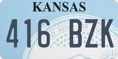 KS license plate 416BZK