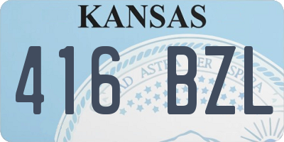 KS license plate 416BZL