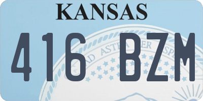 KS license plate 416BZM