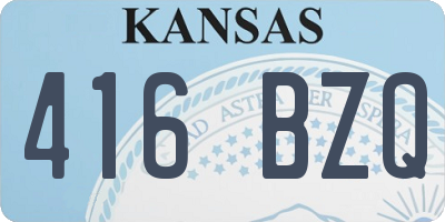KS license plate 416BZQ