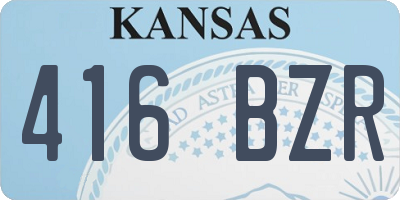 KS license plate 416BZR