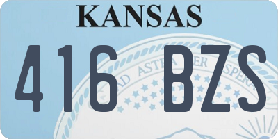 KS license plate 416BZS