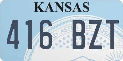 KS license plate 416BZT