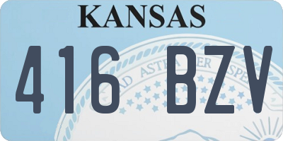 KS license plate 416BZV