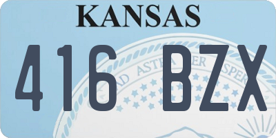 KS license plate 416BZX