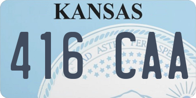 KS license plate 416CAA