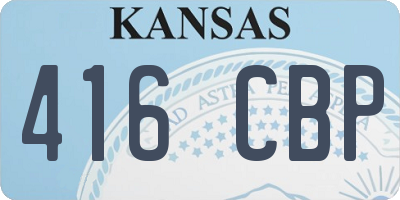 KS license plate 416CBP