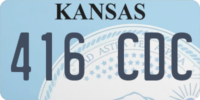 KS license plate 416CDC