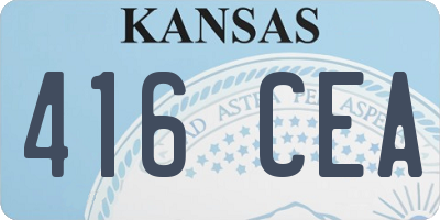 KS license plate 416CEA