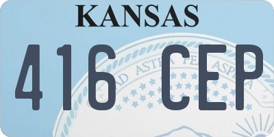 KS license plate 416CEP