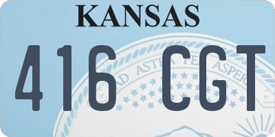 KS license plate 416CGT