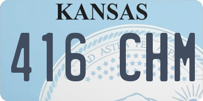 KS license plate 416CHM