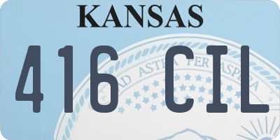 KS license plate 416CIL