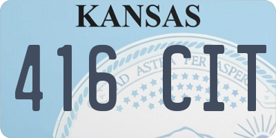 KS license plate 416CIT