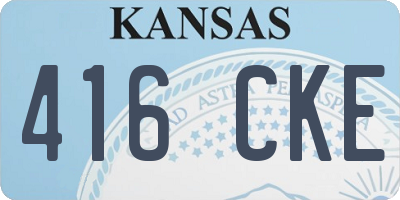 KS license plate 416CKE