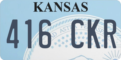 KS license plate 416CKR
