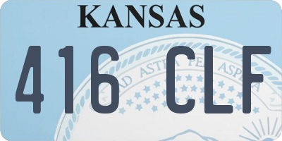 KS license plate 416CLF