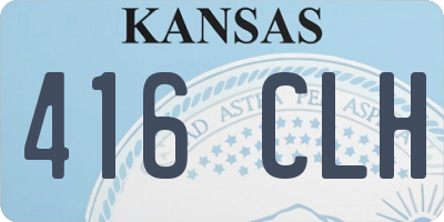KS license plate 416CLH
